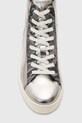 AllSaints bőr sneaker Tana Metallic High Top W118FB.SLV ezüst