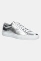 Common Projects sneakersy skórzane Achilles Shiny płaska srebrny 6185.0509