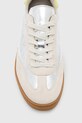 AllSaints sneakers din piele Thelma Metallic Sneaker W072FB.SLV argintiu