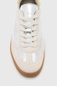 Шкіряні кросівки AllSaints Thelma Metallic Sneaker W072FB.SLV срібний