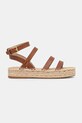 Kožené espadrilky Lauren Ralph Lauren Polly Gldtr 802961839001.200 hnědá SS25