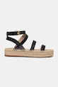 Kožené espadrilky Lauren Ralph Lauren Polly Gldtr 802961839002.001 čierna SS25