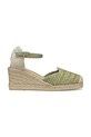 Espadrilky Geox D GELSA LOW klinový tyrkysová D55NGE.02MLM.C3002