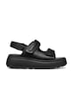 Geox sandale de piele D SPHERICA EC4.1 S platformă negru D55D4B.00085.C9999