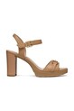 Kožené sandály Geox D WALK PLEASURE 85S přírodní kůže hnědá D55B6A.000TU.C5000
