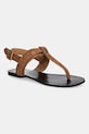 Pepe Jeans sandały zamszowe SAM ONE płaski brązowy PLS90705