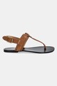 Pepe Jeans sandale din piele întoarsă SAM ONE PLS90705 maro SS25