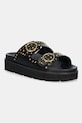 Pantofle Pepe Jeans POLA BUCKLE imitace kůže černá PLS90679