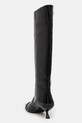 Încălțăminte GANNI cizme Eyelets Slouchy High Shaft Boot Naplack S2835 negru