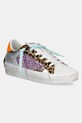 Kožne tenisice Crime London SK8 DELUXE platforma siva 20130PP7