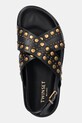Twinset sandale de piele negru 251TGT070.00006