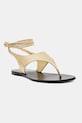 Kožené sandály Twinset přírodní kůže zlatá 251TGT170.12384