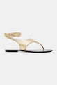 Kožené sandály Twinset 251TGT170.12384 zlatá SS25