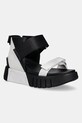 United Nude sandale de piele Delta Run coturn negru 10410597137119