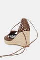 Obuwie Weekend Max Mara espadryle skórzane QUIRINO 2515521115600.TOBACCO brązowy
