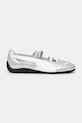 Puma leather ballet flats Speedcat Ballet 401581 silver SS25