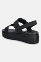 Încălțăminte Crocs sandale Brooklyn Woven Upper Low Wedge 209977.060 negru