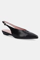 Pretty Ballerinas baleriny skórzane Kamala odkryta pięta czarny 52178.A.9362