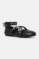 Buffalo balerini Daphne Mary Buckle imitatie de piele negru 1620029.BLK