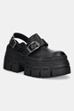 Mokasinke Buffalo Gospher Clog Snd imitacija zrnate kože crna 1624085.BLK
