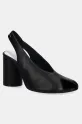 MM6 Maison Margiela sandały skórzane słupek czarny S66WP0104.P5000.T8013