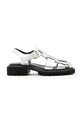 Kožené sandály AllSaints Tess Sandal sloupkový stříbrná W042FC