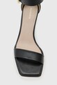 AllSaints sandale de piele Noir Low Sandal W064FC negru
