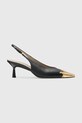 AllSaints stilettos de piele Denver Slingback subțire negru W068FC