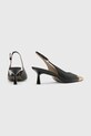 Încălțăminte AllSaints stilettos de piele Denver Slingback W068FC negru