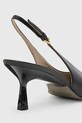 Usnjene visoke pete AllSaints Denver Slingback črna W068FC