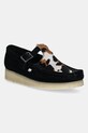 Clarks Originals mocassini in camoscio Wallabee T Bar flat nero 26180686