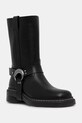 Marine Serre leather ankle boots Smooth Leather MS Moto grain leather black WFW045A.RLEA0017