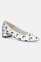 Кожени балеринки Marine Serre Camille Moon Printed Leather MS x Repetto дебел бял WFW052A.RLEA0031