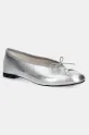 Kožené baleríny Marine Serre Lilouh Soft Nappa MS x Repetto stříbrná WFW053A.RLEA0032