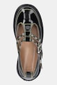 GANNI leather ballet flats Everyday Butterfly Mary Jane Naplack black S2928