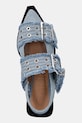 Балетки GANNI Feminine Buckle Ballerina Charms Denim блакитний S2939