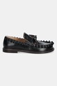 JW Anderson leather loafers Ruffle Moccasin FW0167.LA0323.999 black SS25