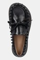 JW Anderson leather loafers Ruffle Moccasin black FW0167.LA0323.999