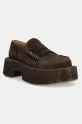 JW Anderson suede loafers Platform Moccasin platform brown FW0169.LA0240.600