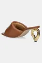 Obuća Kožne natikače JW Anderson Chain Heel Open Mule SN0076.LA0161.640 smeđa