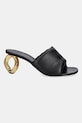 Kožené šľapky JW Anderson Chain Heel Open Mule SN0076.LA0161.999 hnedá SS25