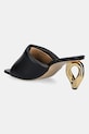 Obuv Kožené šľapky JW Anderson Chain Heel Open Mule SN0076.LA0161.999 hnedá