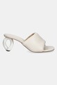 JW Anderson infradito in pelle Chain Heel Open Mule SN0100.LA0161.002 beige SS25