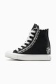 Πάνινα παπούτσια Converse Chuck Taylor All Star Wedge A13546C μαύρο