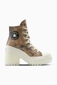 Converse trampki Chuck 70 De Luxe Heel koturn brązowy A15101C
