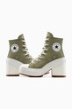 Πάνινα παπούτσια Converse Chuck 70 De Luxe Heel πράσινο A11899C