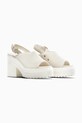 Converse sandale din piele întoarsă Chuck 70 De Luxe Heel Mule A15070C alb SS25