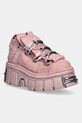 New Rock sneakers din piele întoarsă Nobuk Rosa, Tower Rosa C73 E14 Acero platformă roz M.106.C158