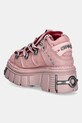Încălțăminte New Rock sneakers din piele întoarsă Nobuk Rosa, Tower Rosa C73 E14 Acero M.106.C158 roz