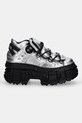 New Rock buty skórzane Floater Plata, Tank Casco Negro Sin M.106WALL.C16 srebrny SS25